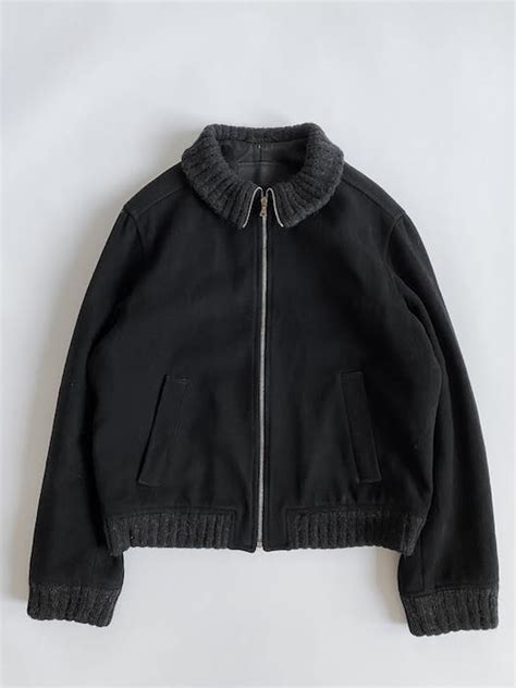 Prada Prada FW2000 Heavy Wool Zip Jacket 